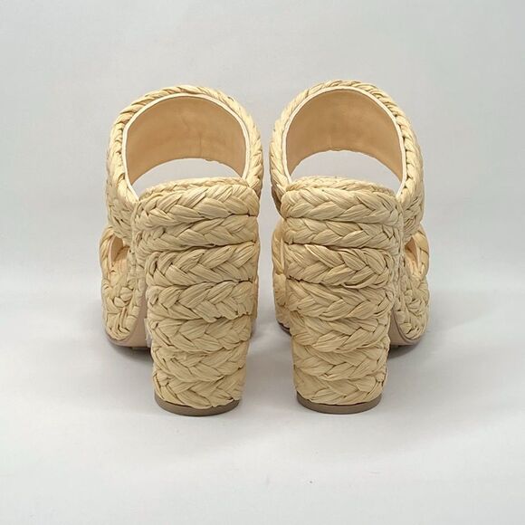 Bottega Veneta Trinity Weave Raffia Platform Sandals size 38 - Picture 9 of 15